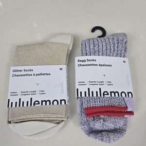 lululemon Glitter and Ragg Socks - Medium Set Of 2